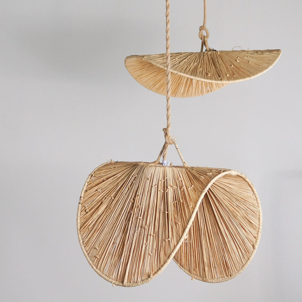 Suspension en raphia - Plate