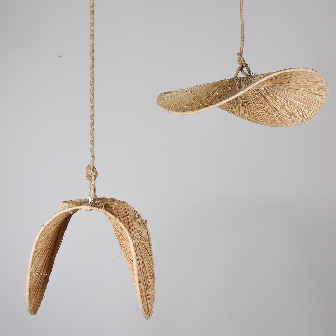 Suspension en raphia - Plate